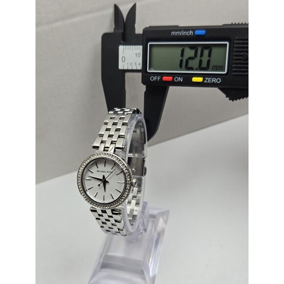 Michael Kors Mini Darci MK3294 Womens Silver Crystal Bezel 26mm New Battery main image 4